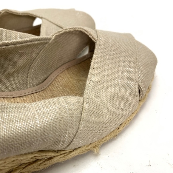 Ralph Lauren CECILIA Linen Espadrille Wedges sz 9 - Picture 4 of 16